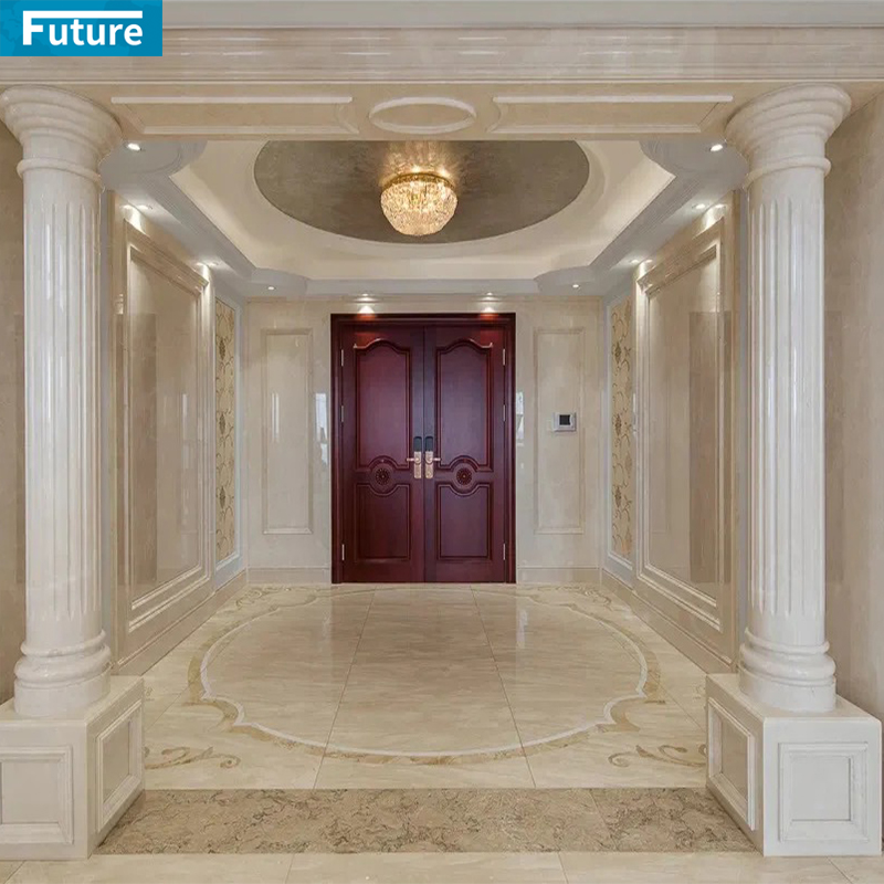 Luxury Style 3D Modern Marble Liner Pillar for Home Villa Li