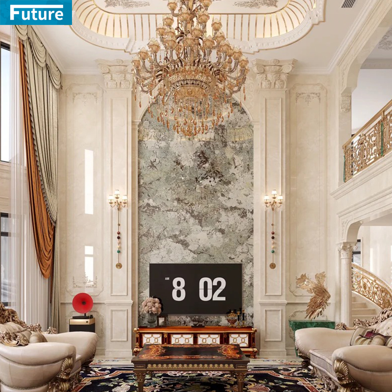Luxury Style Roma White Beige Marble Liner Tiles for Home Vi