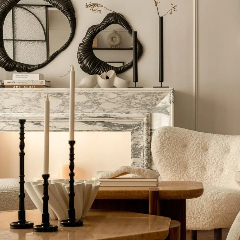 marble fireplace