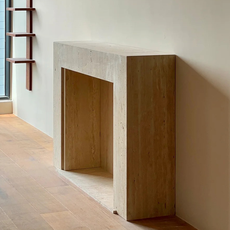 Travertine Fireplace