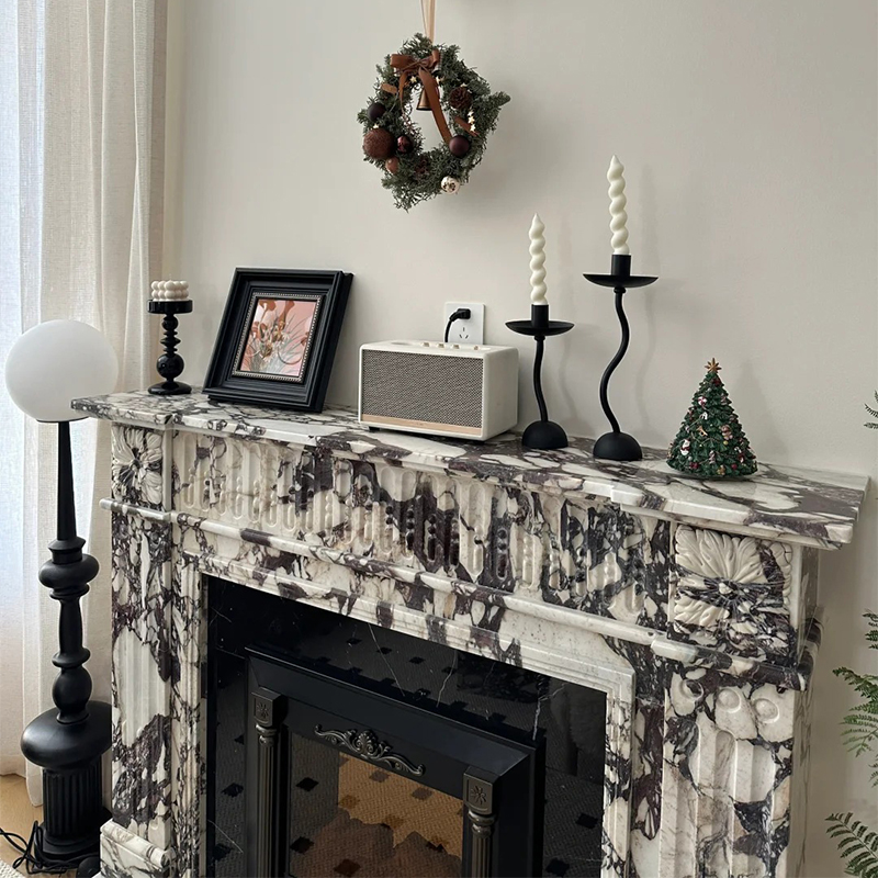marble fireplace