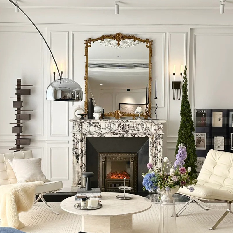 marble fireplace