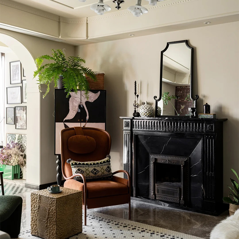 marble fireplace