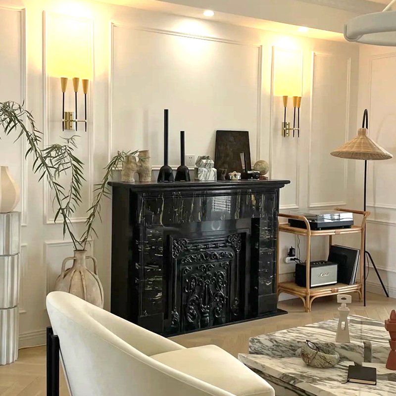 marble fireplace