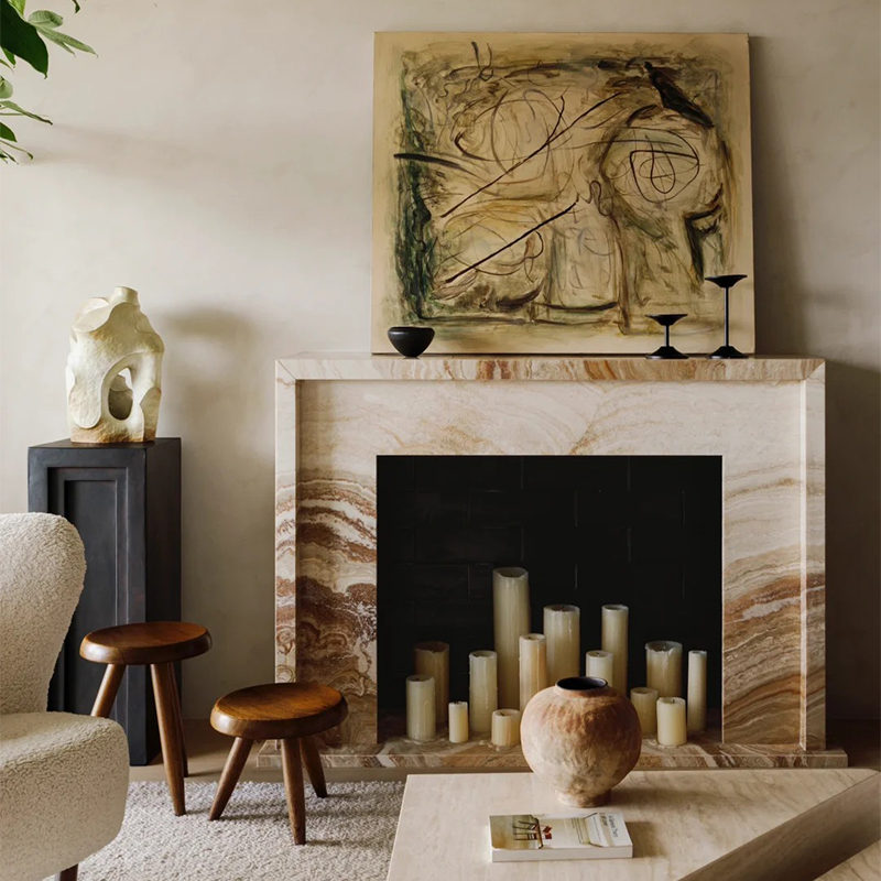 marble fireplace