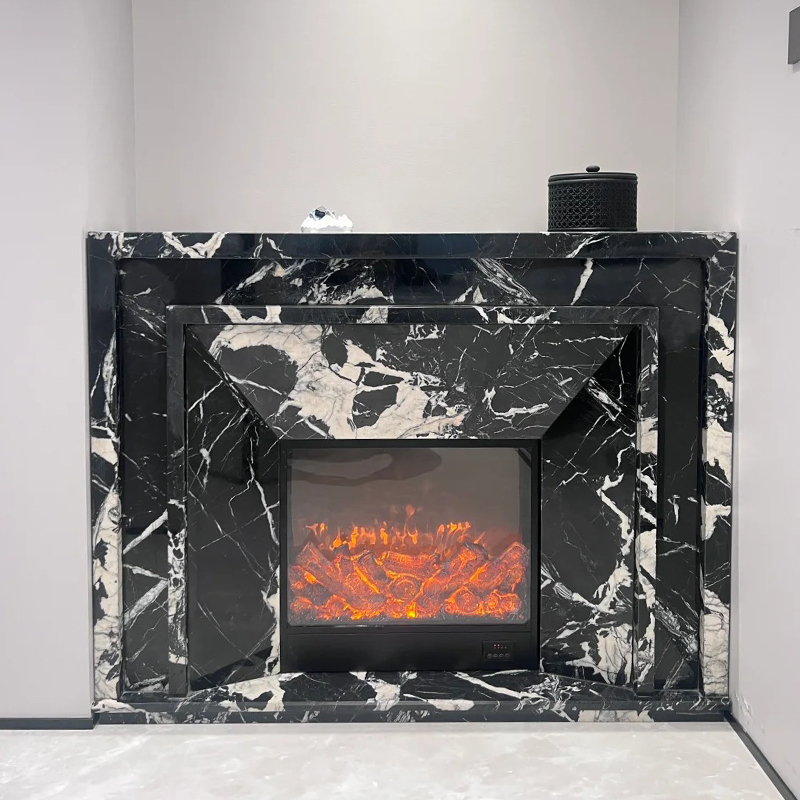 Luxury Natural Stone Wood Burning Hand Craved Real Italian B