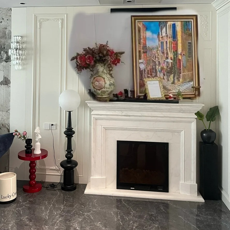 marble fireplace