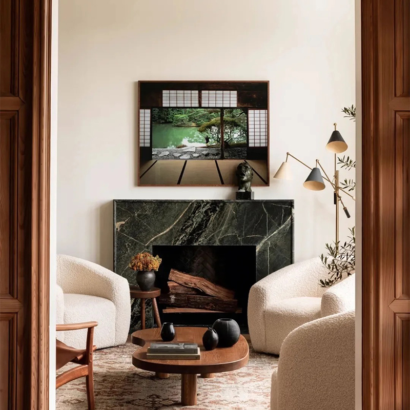 marble fireplace