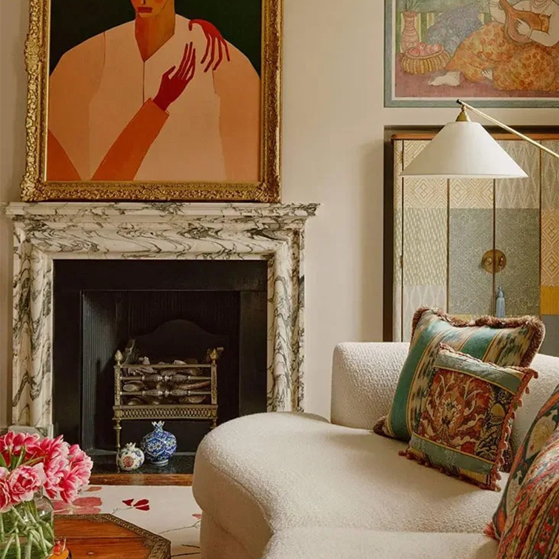 marble fireplace