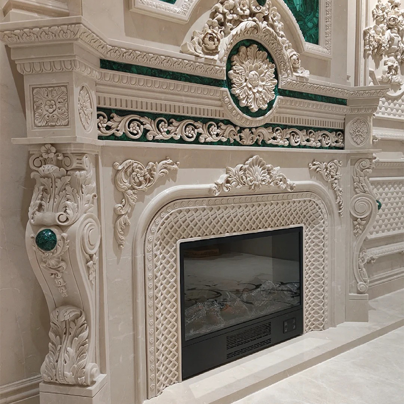 marble fireplace
