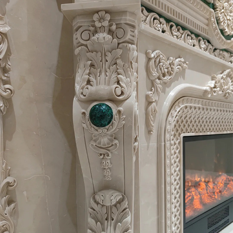 marble fireplace