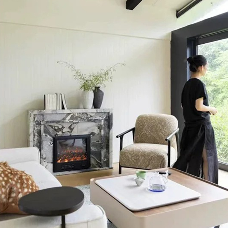 marble fireplace