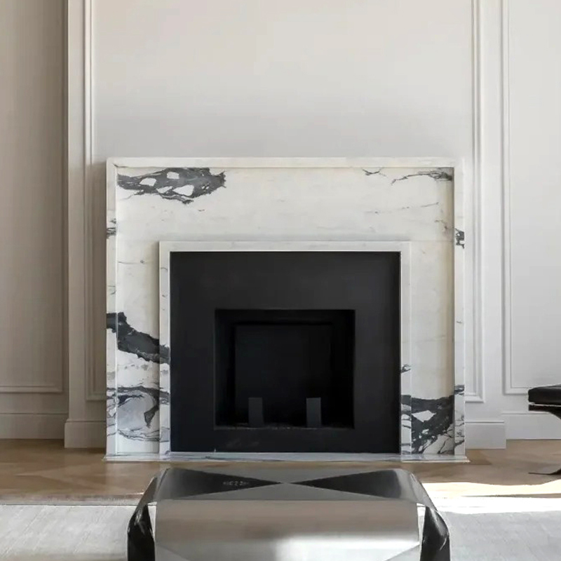 Luxury Style Indoor Wood Burning Natural Stone C