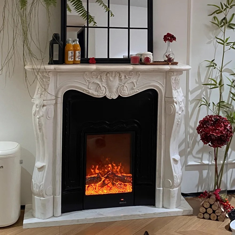marble fireplace