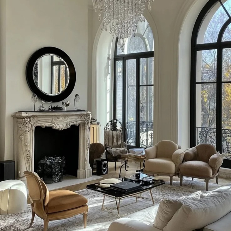 marble fireplace