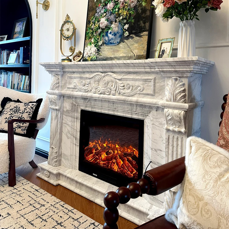 marble fireplace