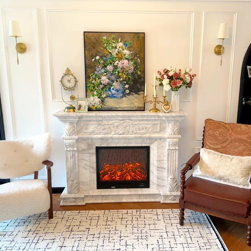 marble fireplace