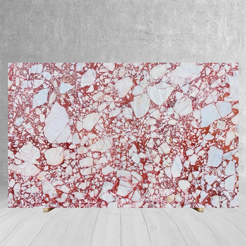 Factory Price Luxury Natural Calacatta Red Marble Slab Stone
