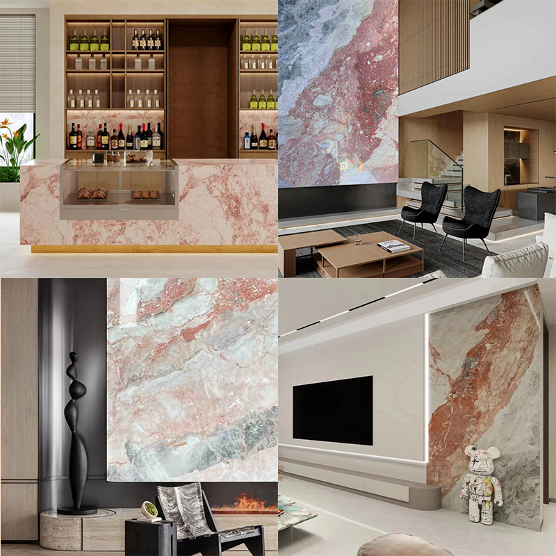 Rainbow Pink Marble