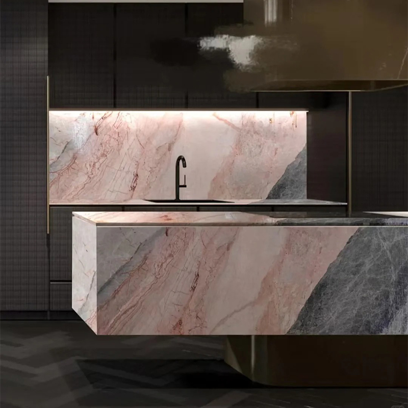 Rainbow Pink Marble