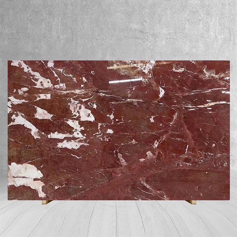 Luxury Royal Cartier Red Marble Stone Slab for Exterior Inte