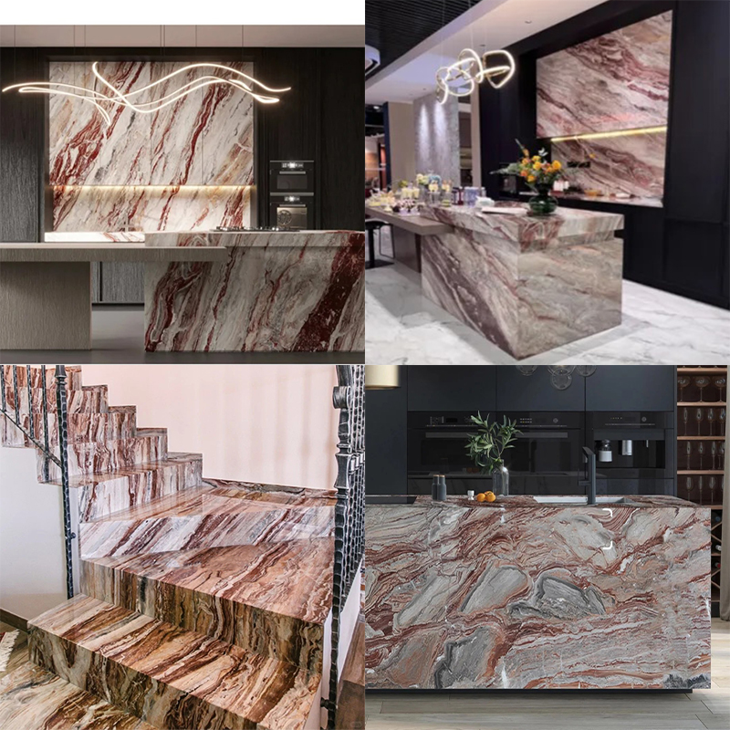 Monica Red Marble