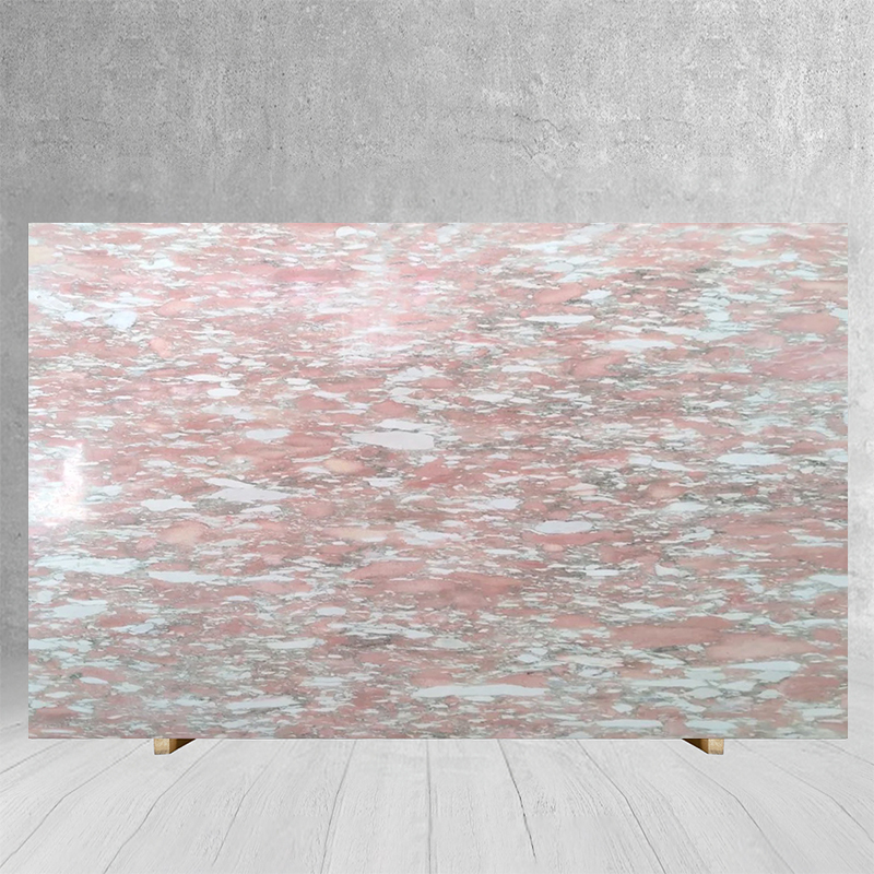 Luxury Royal Norwegian Rose Pink Marble Stone Slab for Exter