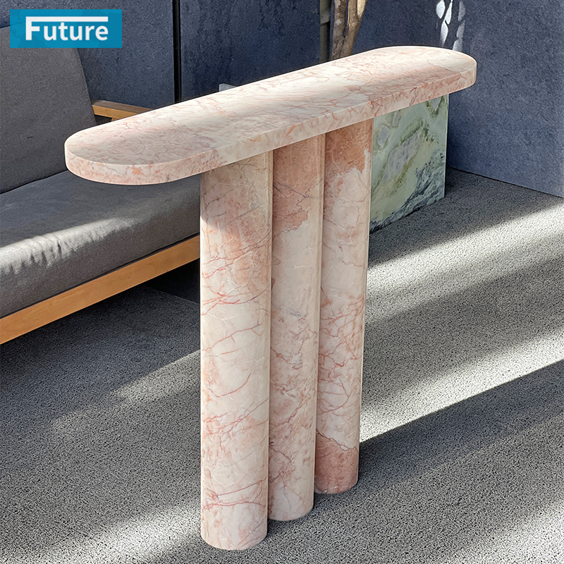 pink rose console table