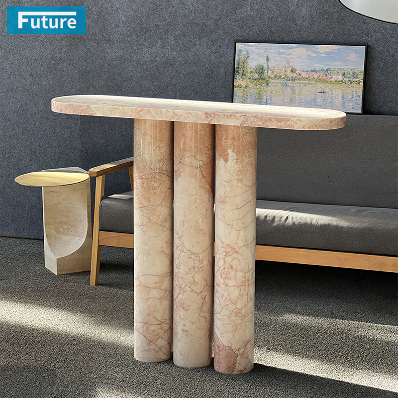 pink rose console table