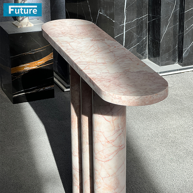pink rose console table