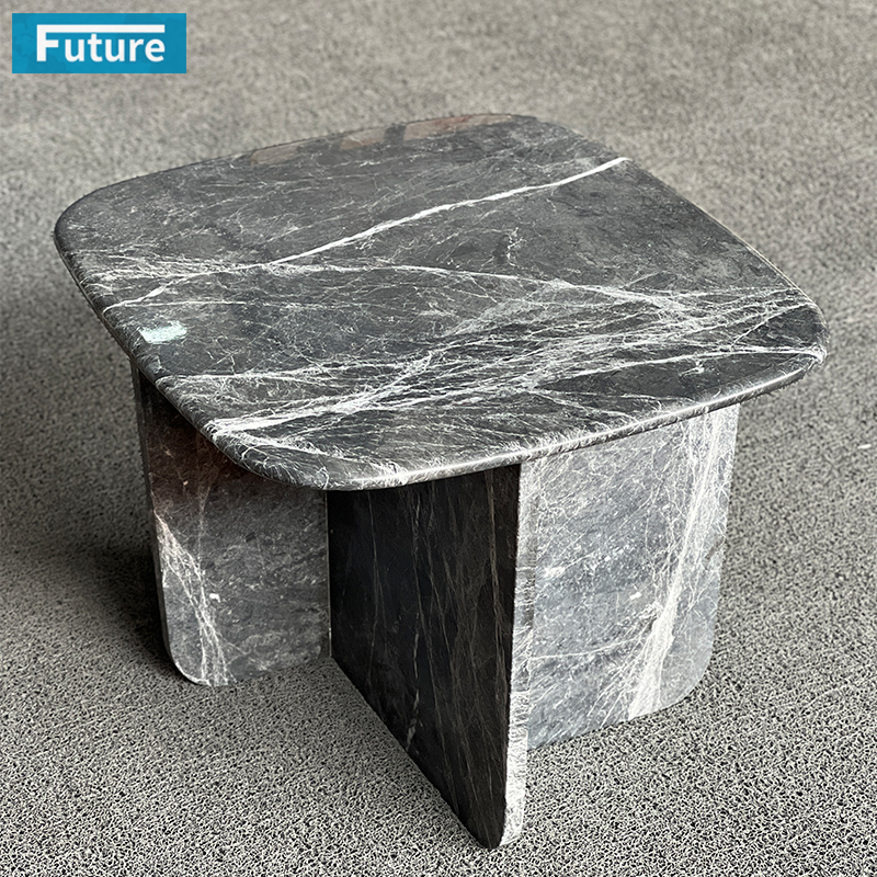 grey marble side table
