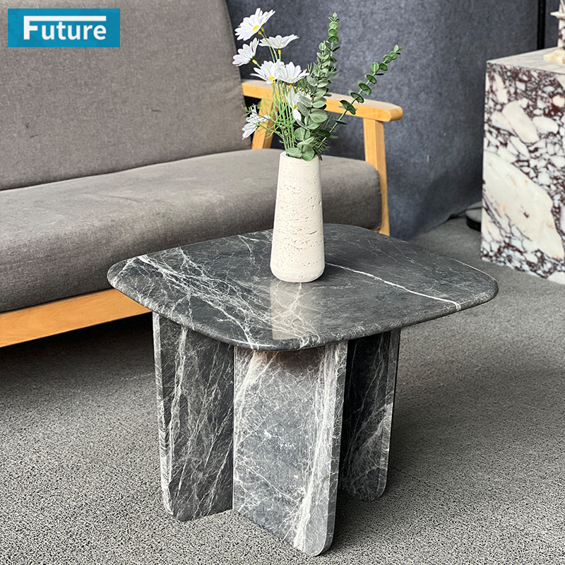 grey marble side table