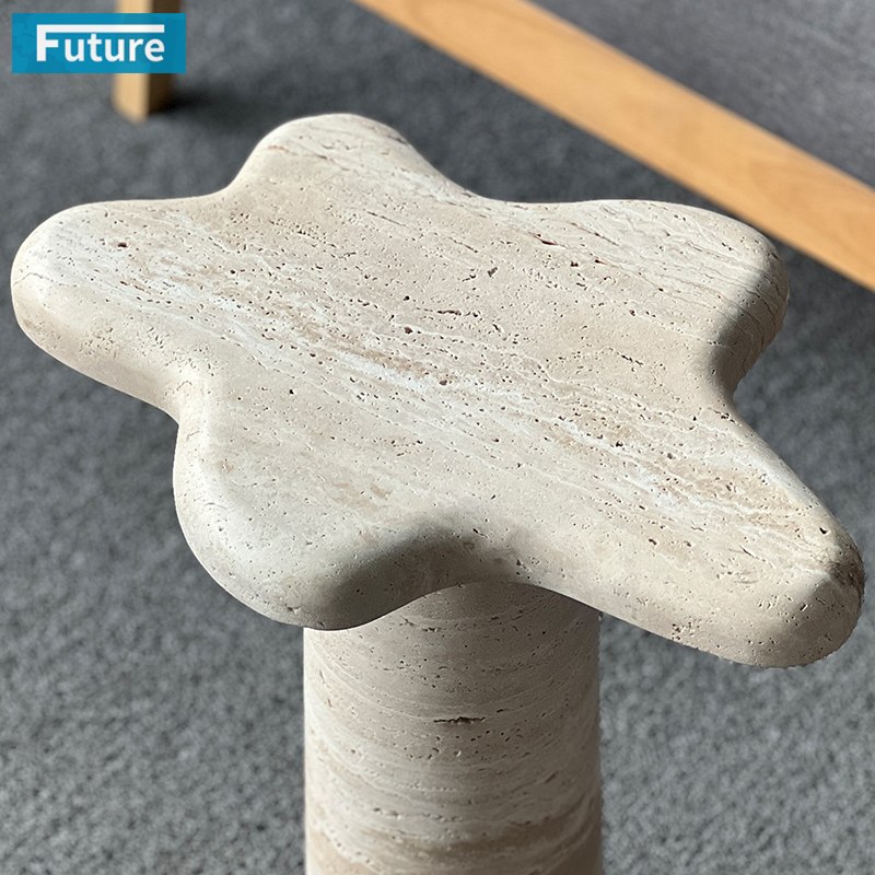 Berige Travertine Side Table
