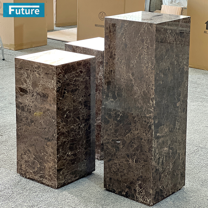 Emperador Dark Brown Marble Side Table