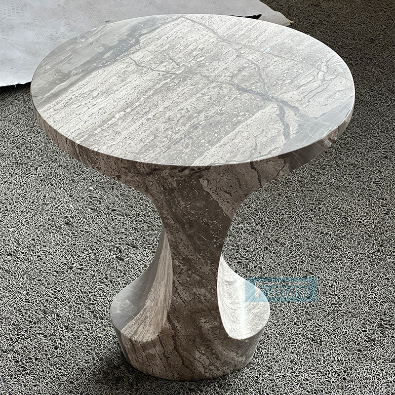 Modern Design Luxury Style Venice Light Brown Marble Side Ta