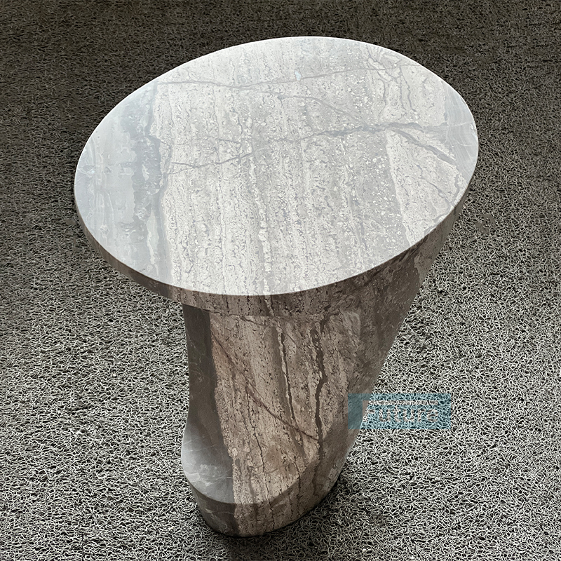 Venice Light Brown Marble Side Table