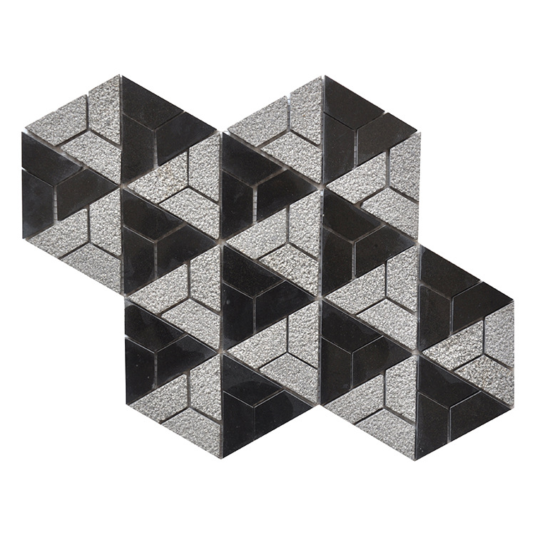 Modern Style Leaf Stone Mosaic Tiles Square Marble Mosaic Ti
