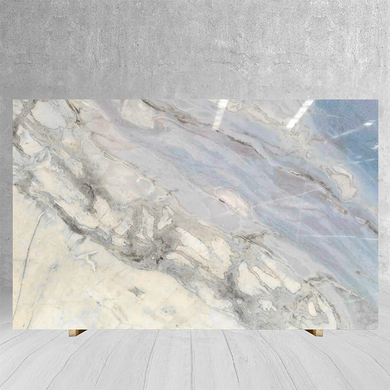 Luxury Fendi Blue Marble Slab for Exterior Interior Wall Dec