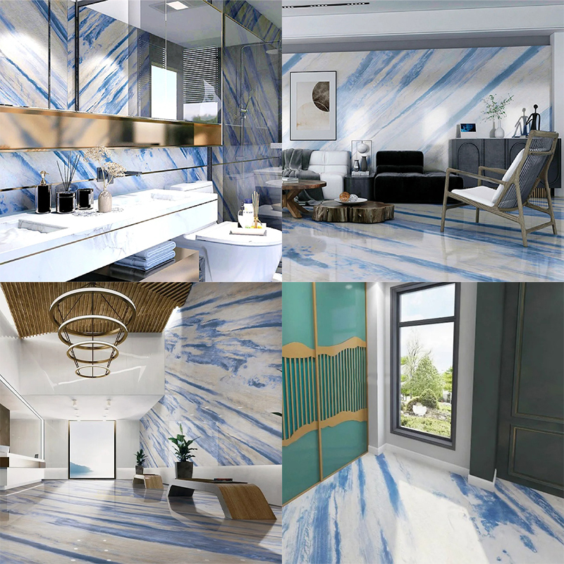 royal blue marble slab