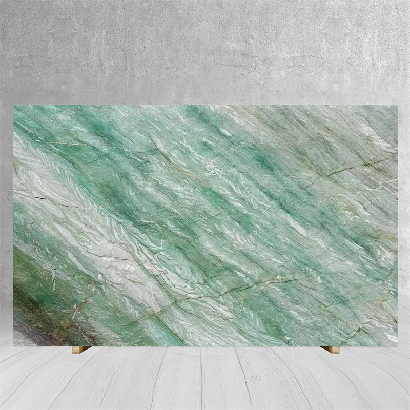 100% Natural Stone Luxury Customiz Size Gaya Green Marble Sl