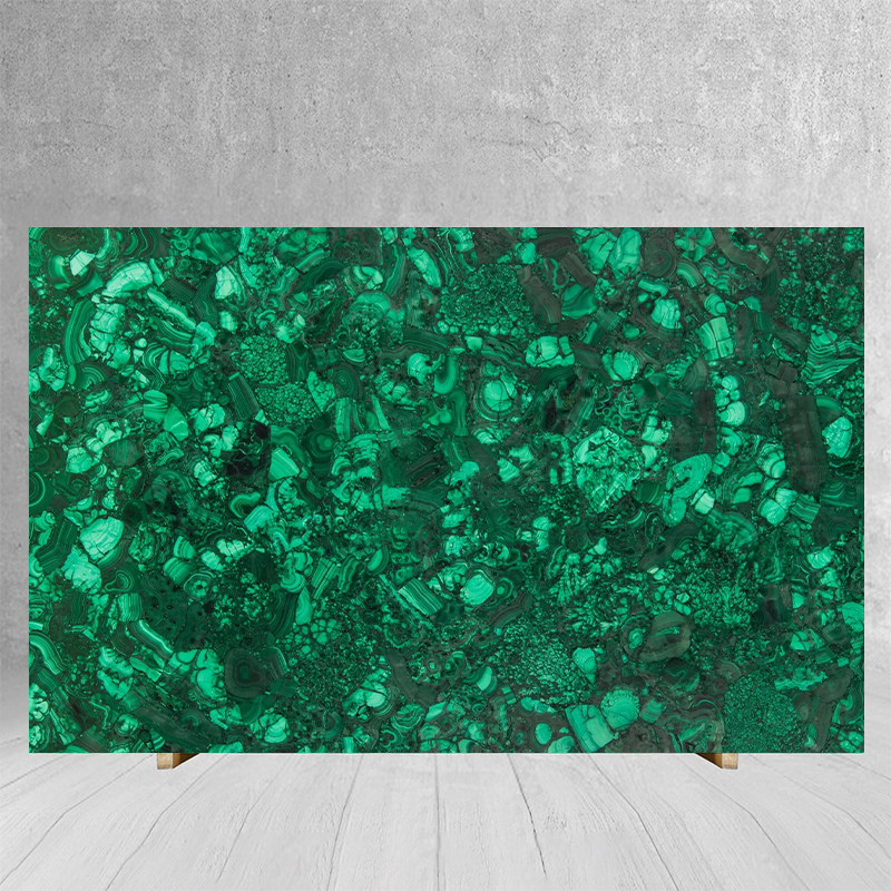 Luxury Malachite Green Marble Slab for Kitchen Countertop Wa