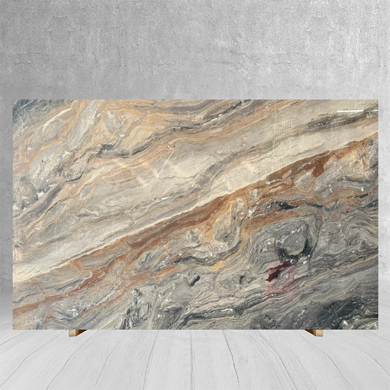 Luxury Shangri-La Natural Brown Marble Stone Sla