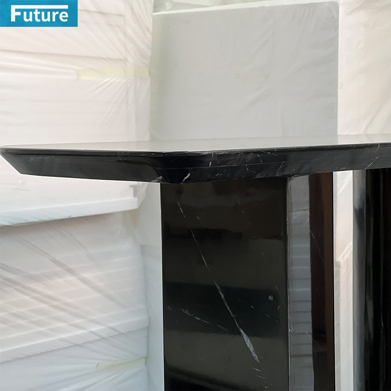 Nero Black Marqulina Marble Console Table