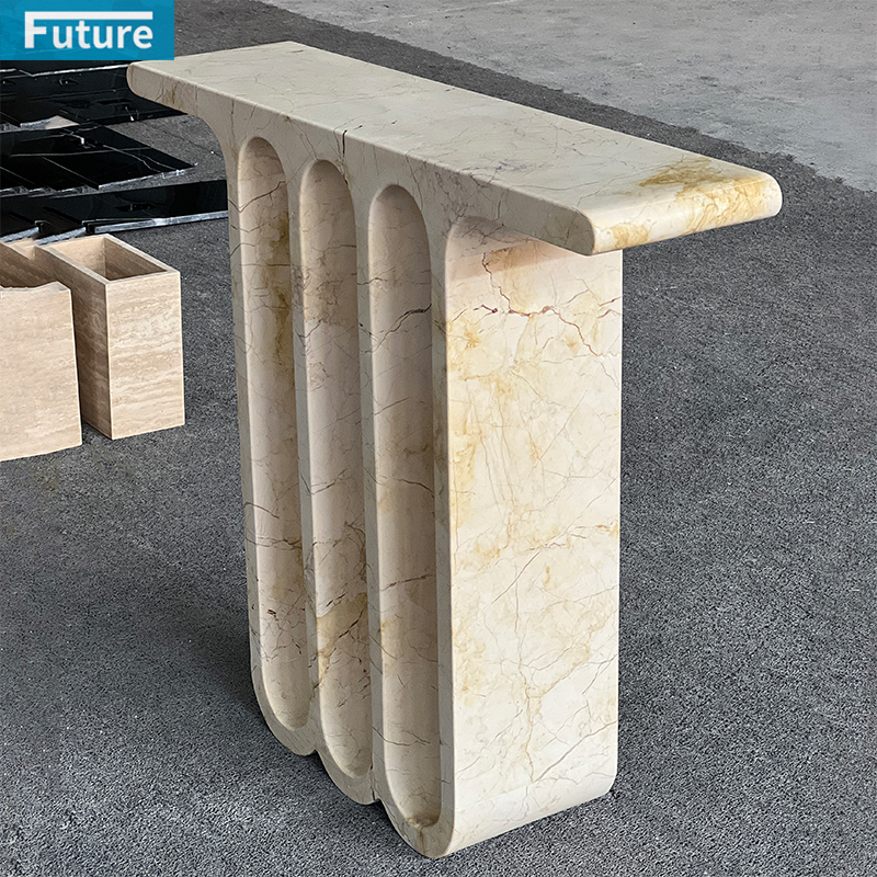 Sofitel Gold Marble Console Table