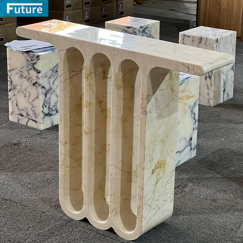 Sofitel Gold Marble Console Table