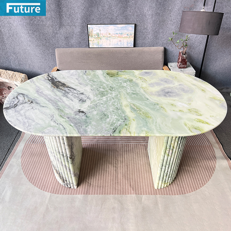 Light Green Marble Dining Table