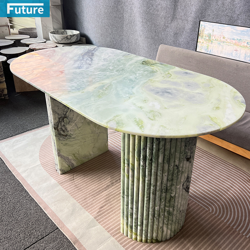 Light Green Marble Dining Table