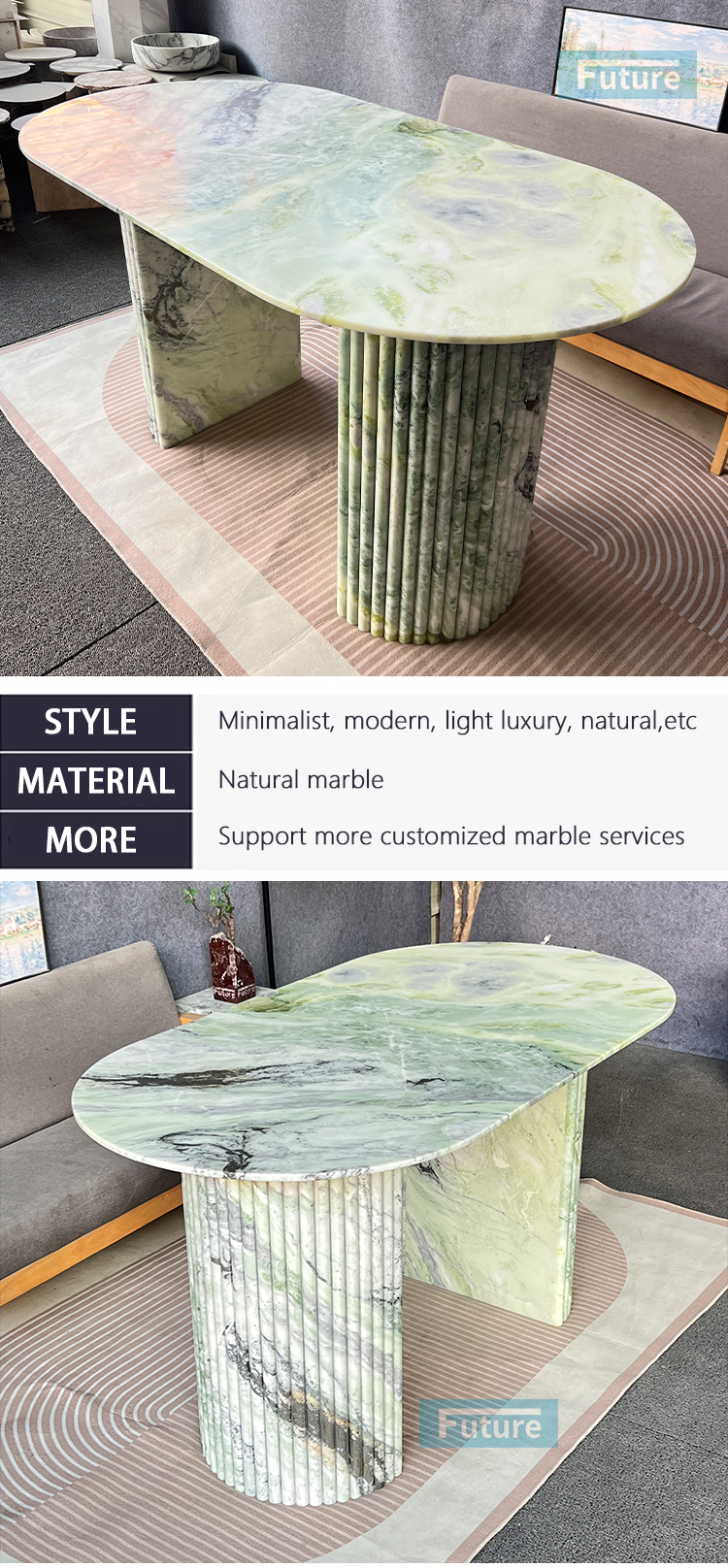 Light Green Marble Dining Table Light Green Marble Dining Table