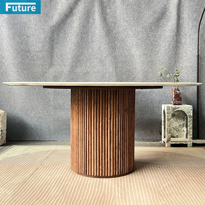 Carara White Marble Dining Table