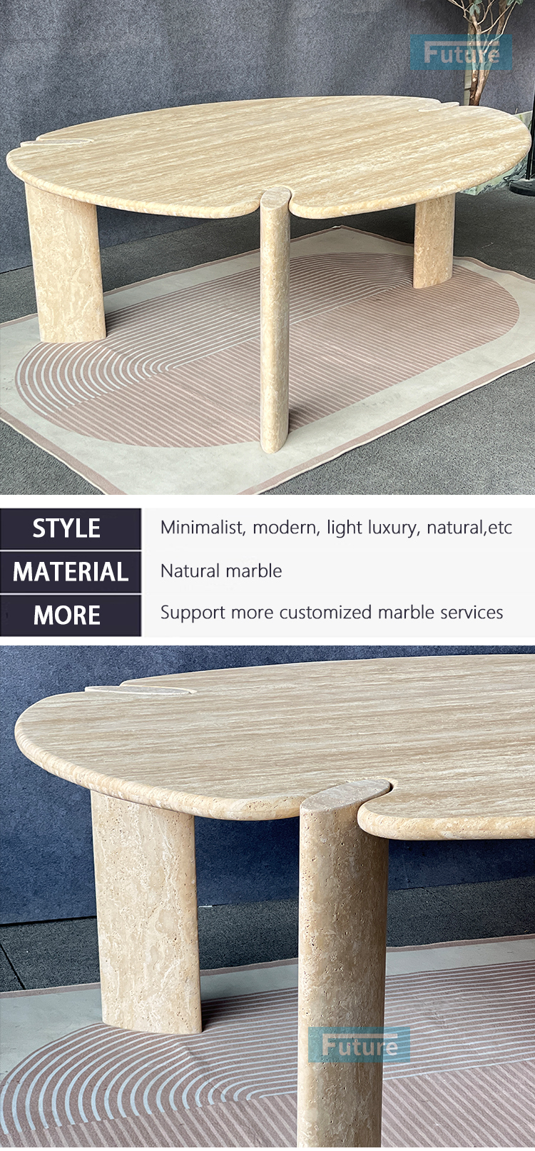 Beige Travertine Dining Table Beige Travertine Dining Table